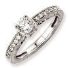Image 1 : 14K White Gold Diamond Engagement Semi-Mounting