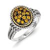 Image 1 : Sterling Silver W/14K Citrine Ring