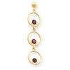 Image 1 : 14K Amethyst Triple Drop Circle Dangle Post Earrings