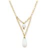 Image 1 : 14K Synthetic Opal Drop Necklace
