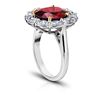 Image 2 : Oval Cut Red Spinel And Diamond Halo Ring