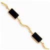 Image 1 : 14K 7In Polished Genuine Fancy Onyx Bracelet