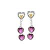 Image 1 : SILVER/GOLD COATED RUBY RED TOPAZ WIRE WRAPPED EAR (#6435RRED)
