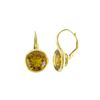 Image 1 : STERLING SILVER GOLDPLATED 10MM RD CITRINE LEVERBK EARRINGS (#7346C)
