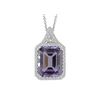 Image 1 : SS AMETHYST / DIAMOND PENDANT (#7994A)