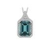 Image 1 : SS LONDON BLUE TOPAZ / DIAMOND PENDANT (#7994LDN)