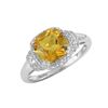 Image 1 : SS CITRINE / DIAMOND RING - Size 7 (#10189C)