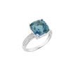 Image 1 : SS LONDON BLUE TOPAZ / WHITE TOPAZ RING - Size 7 (#9533LDNWT)