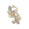 Image 1 : SS/PGPLATED CUBIC ZIRCONIA BUTTERFLY RING - Size 7 (#9790CZ)