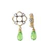 Image 1 : GOLD WHEEL WITH PERIDOT TEARDROP DANGLE (#121P)