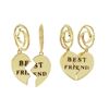 Image 1 : GOLD WHEEL W/ 'BEST FRIEND' HEART DANGLE (#375PLAIN)