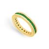 Image 1 : Emerald Eternity Band : 14K Yellow Gold – 1.00 CT TGW