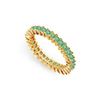 Image 1 : Emerald Eternity Band : 14K Yellow Gold – 2.00 CT TGW