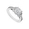 Image 1 : Sterling Silver Cubic Zirconia Engagement Ring 4.00 CT TGW