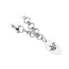 Image 1 : Stainless Steel Minnesota Vikings Dangle Logo Bracelet - 8 Inch