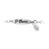 Image 1 : Stainless Steel Miami Dolphins Team Name And Logo Dangle Bracelet - 7.5 Inch