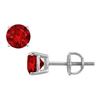 Image 1 : 14K White Gold : Prong Set Ruby Stud Earrings 0.25 CT TGW