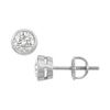 Image 1 : 14K White Gold : Bezel-Set Round Diamond Stud Earrings – 0.50 CT. TW.