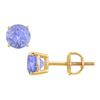 Image 1 : 14K Yellow Gold : Prong Set Tanzanite Stud Earrings 1.00 CT TGW