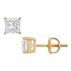 Image 1 : 14K Yellow Gold : Princess Cut Diamond Stud Earrings – 1.50 CT. TW.