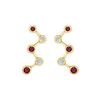Image 1 : Ruby And Diamond Earrings : 14K Yellow Gold - 1.00 CT TGW
