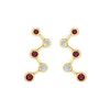 Image 1 : Ruby And Diamond Earrings : 14K Yellow Gold - 1.00 CT TGW