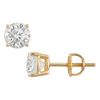 Image 1 : 18K Yellow Gold : Round Diamond Stud Earrings – 2.00 CT. TW.