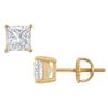 Image 1 : 18K Yellow Gold : Princess Cut Diamond Stud Earrings – 2.00 CT. TW.