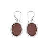 Sterling Silver Chocolate Chalcedony And Cubic Zirconia Earrings 30.16 CT TGW