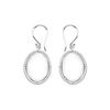 10K White Gold White Agate And Diamond Earrings 30.16 CT TGW