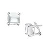 White Chalcedony Earrings : 14K White Gold - 10.00 CT TGW