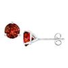 14K White Gold Martini Style Garnet Stud Earrings With 2.00 CT TGW