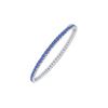 Image 1 : Sapphire Eternity Bangle : 14K White Gold - 3.00 CT TGW
