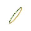 Image 1 : Emerald And Diamond Eternity Bangle : 14K Yellow Gold - 5.00 CT TGW
