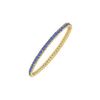 Image 1 : Sapphire Eternity Bangle : 14K Yellow Gold - 5.00 CT TGW