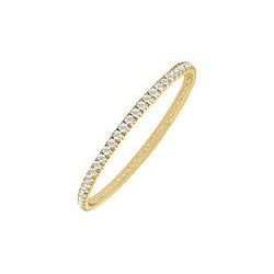 Diamond Eternity Bangle : 18K Yellow Gold - 5.00 CT Diamonds