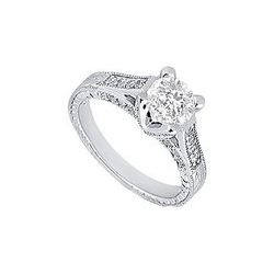 Diamond Engagement Ring : Platinum - 1.00 CT Diamonds