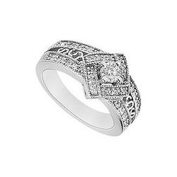 Diamond Ring : 14K White Gold - 0.50 CT Diamonds