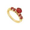 Image 1 : Ruby Ring : 14K Yellow Gold - 0.75 CT TGW