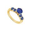 Sapphire Ring : 14K Yellow Gold - 0.75 CT TGW