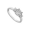 Image 1 : Three Stone Diamond Engagement Ring : 18K White Gold - 1.00 CT Diamonds