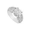 Diamond Engagement Ring : 18K White Gold - 2.00 CT Diamonds