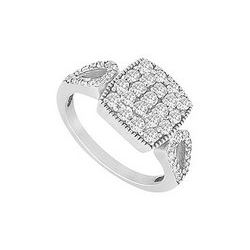 Diamond Ring : 14K White Gold - 0.75 CT Diamonds