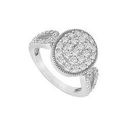 Diamond Circle Ring : 14K White Gold - 1.00 CT Diamonds
