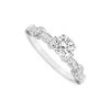 Diamond Engagement Ring : 14K White Gold - 0.75 CT Diamonds