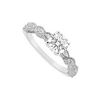 Diamond Engagement Ring : 14K White Gold - 0.60 CT Diamonds