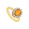 Image 1 : Citrine And Diamond Ring : 14K Yellow Gold - 1.50 CT TGW