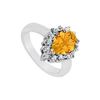 Image 1 : Citrine And Diamond Ring : 14K White Gold - 1.50 CT TGW