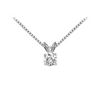 Image 1 : 14K White Gold : Round Diamond Solitaire Pendant - 0.33 CT. TW.
