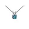 Image 1 : Blue Diamond Solitaire Pendant : 14K White Gold - 2.00 CT Diamond